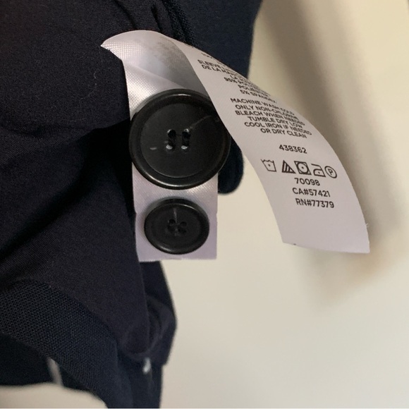 Women’s 6 ANN TAYLOR Navy Blue Single Button Business Casual Blazer Jacket - Picture 7 of 8